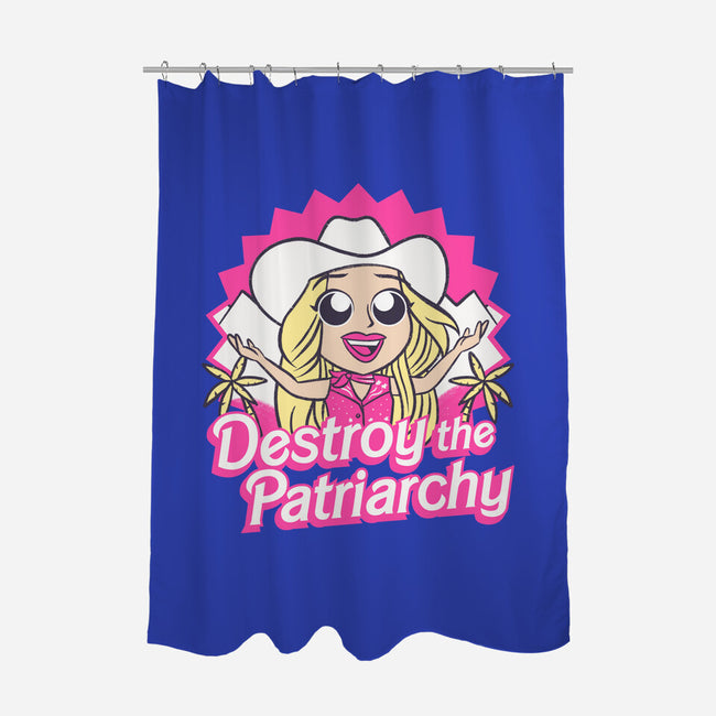 Destroy The Patriarchy-None-Polyester-Shower Curtain-Aarons Art Room