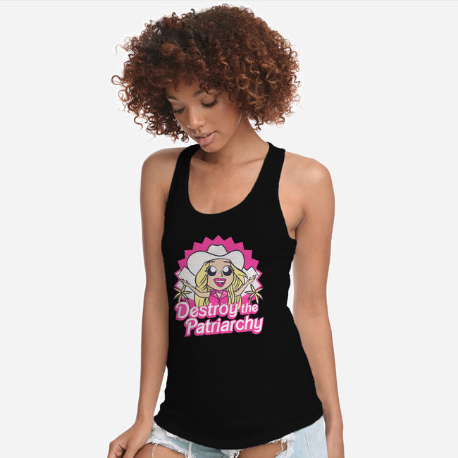 Destroy The Patriarchy-Womens-Racerback-Tank-Aarons Art Room