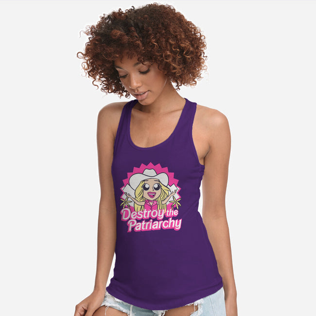 Destroy The Patriarchy-Womens-Racerback-Tank-Aarons Art Room