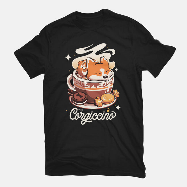 Corgi Coffee Break-Mens-Heavyweight-Tee-Snouleaf