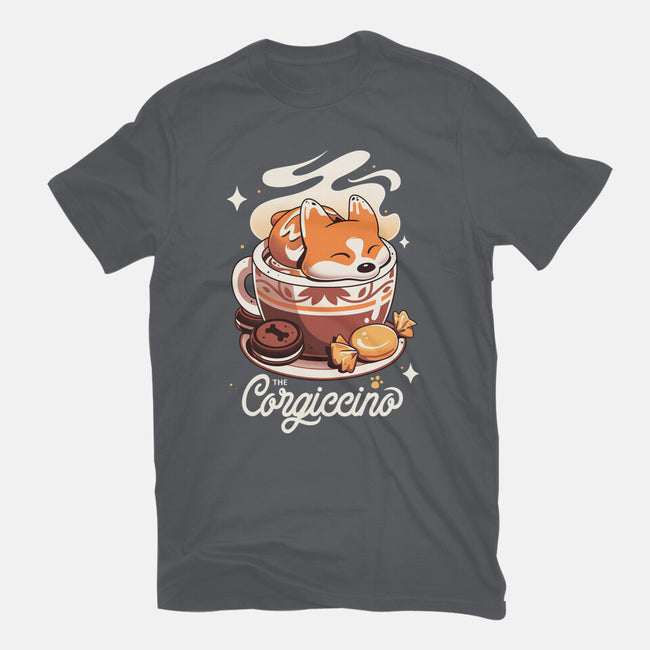 Corgi Coffee Break-Womens-Fitted-Tee-Snouleaf