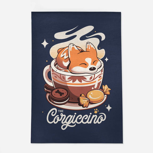 Corgi Coffee Break-None-Outdoor-Rug-Snouleaf