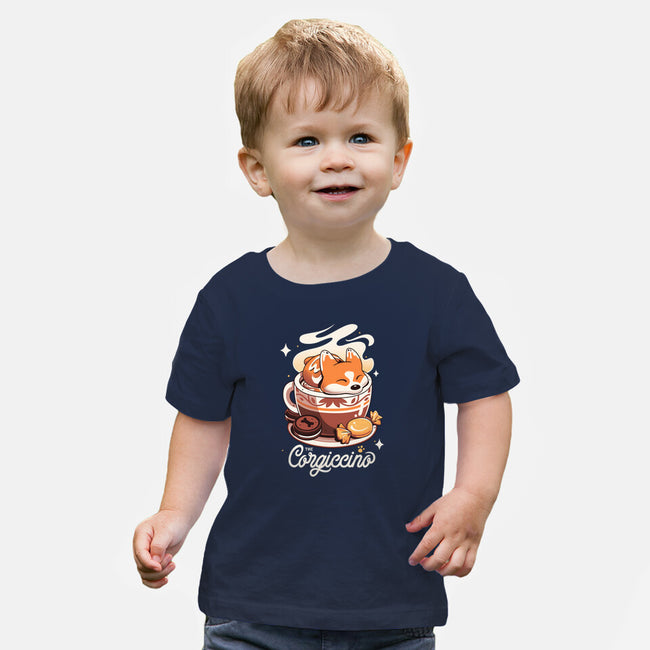 Corgi Coffee Break-Baby-Basic-Tee-Snouleaf