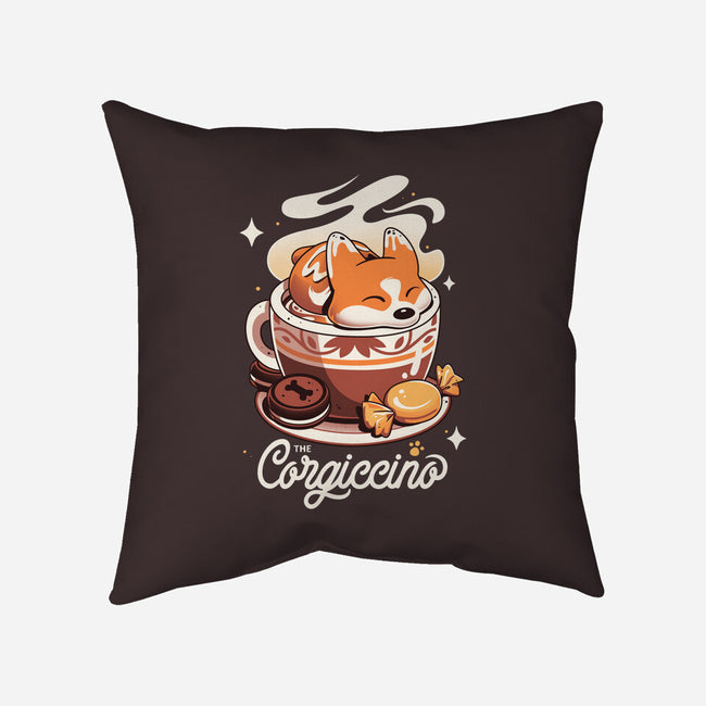 Corgi Coffee Break-None-Removable Cover-Throw Pillow-Snouleaf