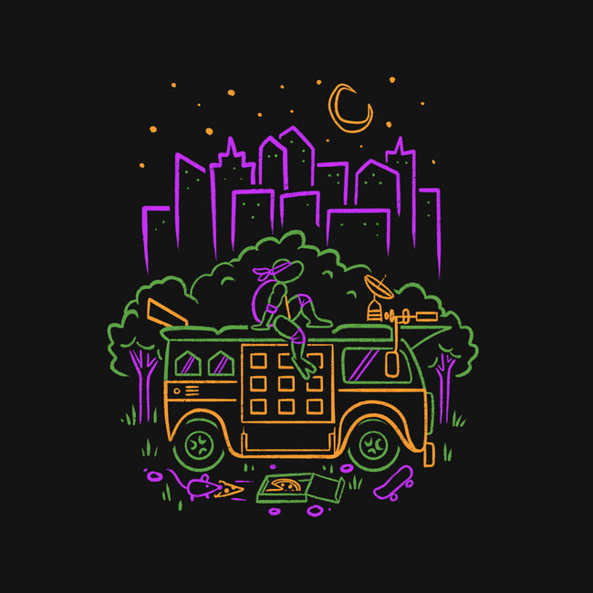 Purple Turtle Van Life-Unisex-Basic-Tee-Aarons Art Room