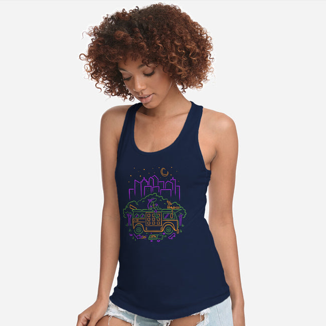 Purple Turtle Van Life-Womens-Racerback-Tank-Aarons Art Room