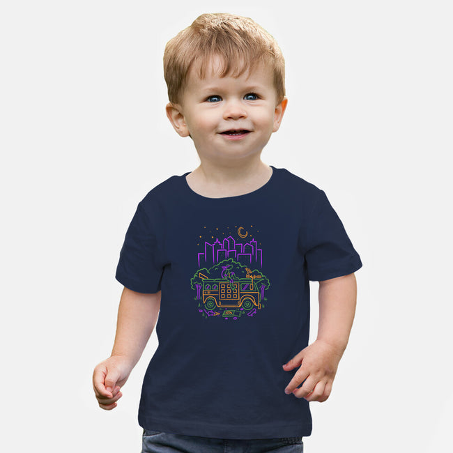 Purple Turtle Van Life-Baby-Basic-Tee-Aarons Art Room