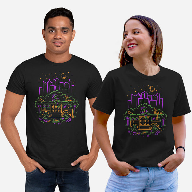 Purple Turtle Van Life-Unisex-Basic-Tee-Aarons Art Room