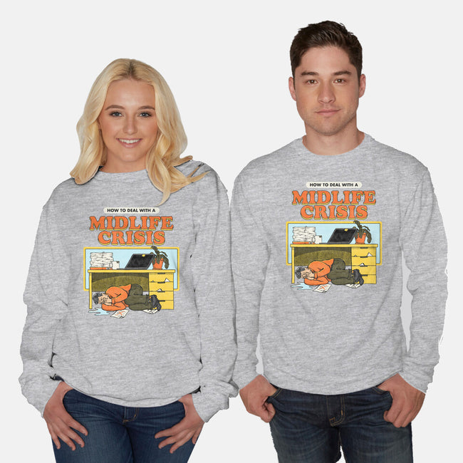 Midlife Crisis-Unisex-Crew Neck-Sweatshirt-zawitees