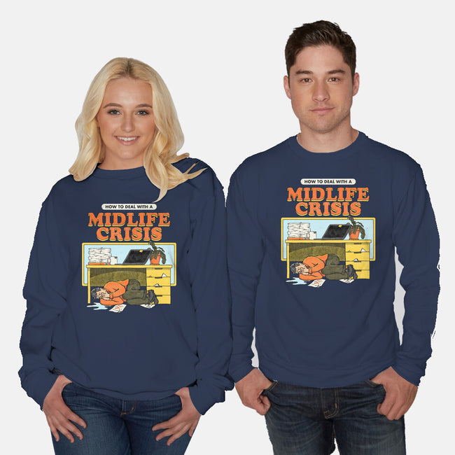 Midlife Crisis-Unisex-Crew Neck-Sweatshirt-zawitees