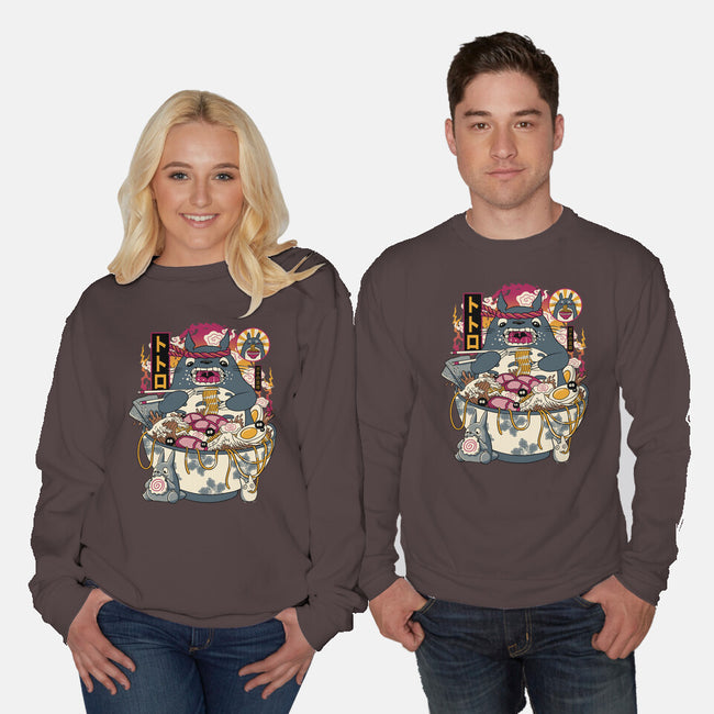 Ramen Totoro-Unisex-Crew Neck-Sweatshirt-gaci