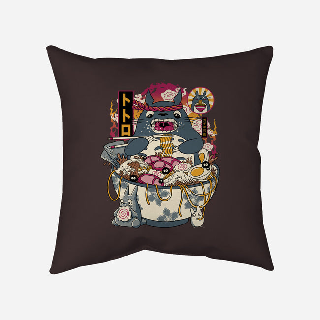 Ramen Totoro-None-Non-Removable Cover w Insert-Throw Pillow-gaci