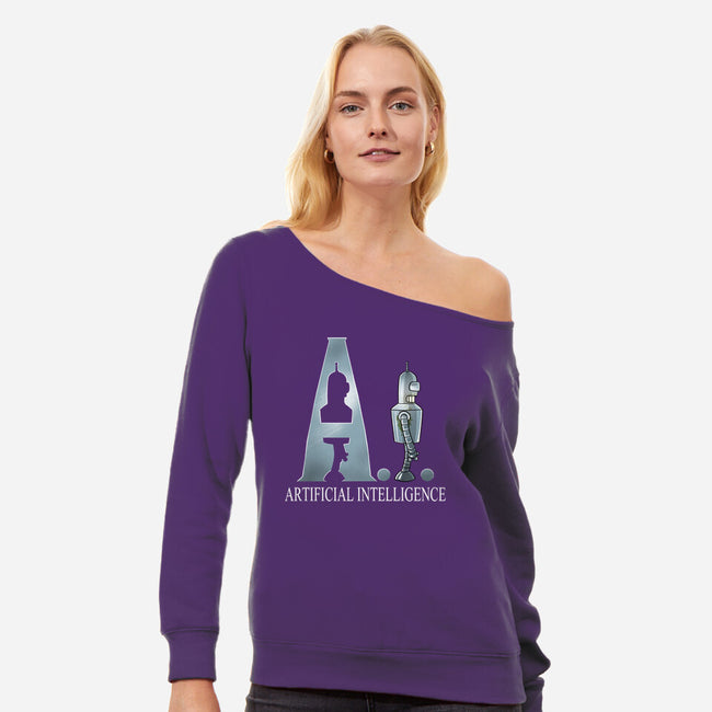 Artificial Intelligence-Womens-Off Shoulder-Sweatshirt-zascanauta