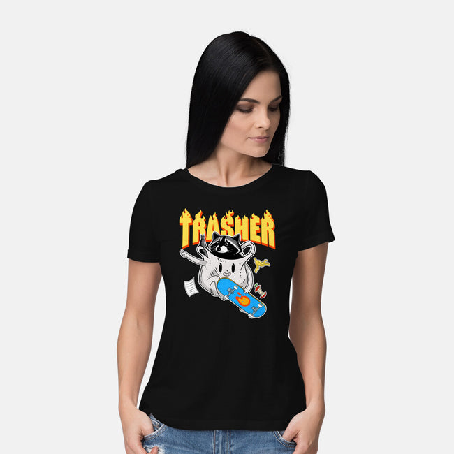 Trasher Panda-Womens-Basic-Tee-Tri haryadi