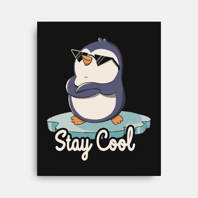 Stay Cool Funny Penguin-None-Stretched-Canvas-tobefonseca