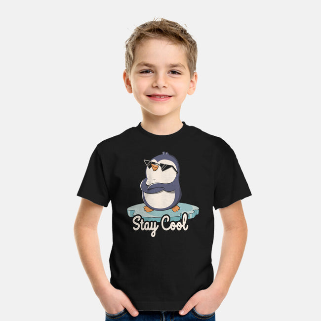 Stay Cool Funny Penguin-Youth-Basic-Tee-tobefonseca