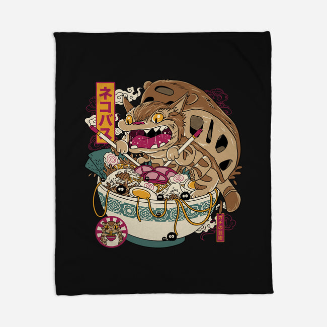 Ramen Catbus-None-Fleece-Blanket-gaci