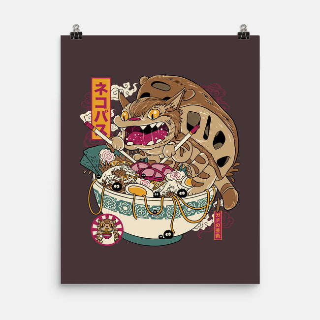 Ramen Catbus-None-Matte-Poster-gaci