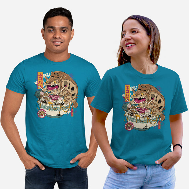 Ramen Catbus-Unisex-Basic-Tee-gaci