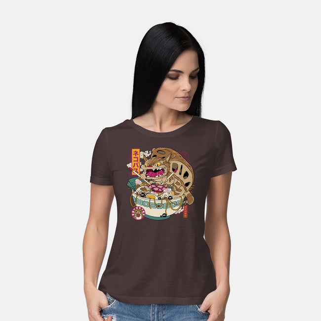 Ramen Catbus-Womens-Basic-Tee-gaci