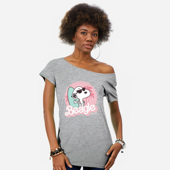 Cool Beagle-Womens-Off Shoulder-Tee-retrodivision