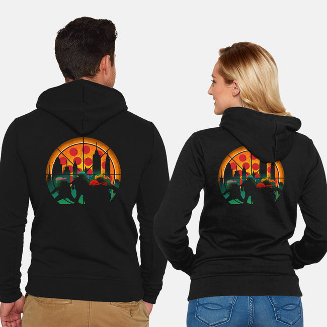 Slices Of City Adventure-Unisex-Zip-Up-Sweatshirt-sachpica