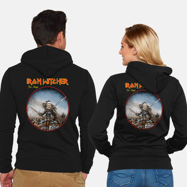 Iron Witcher-Unisex-Zip-Up-Sweatshirt-joerawks