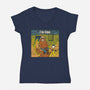 I'm Fine Bear Fire Meme-Womens-V-Neck-Tee-tobefonseca