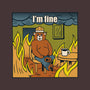 I'm Fine Bear Fire Meme-None-Fleece-Blanket-tobefonseca