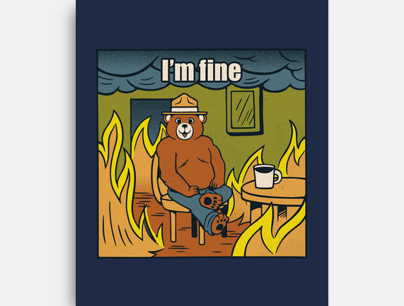 I'm Fine Bear Fire Meme