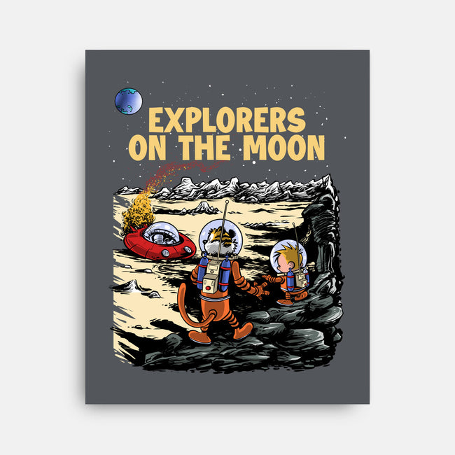 Explorers On The Moon-None-Stretched-Canvas-zascanauta