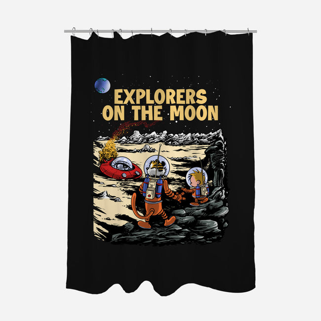 Explorers On The Moon-None-Polyester-Shower Curtain-zascanauta