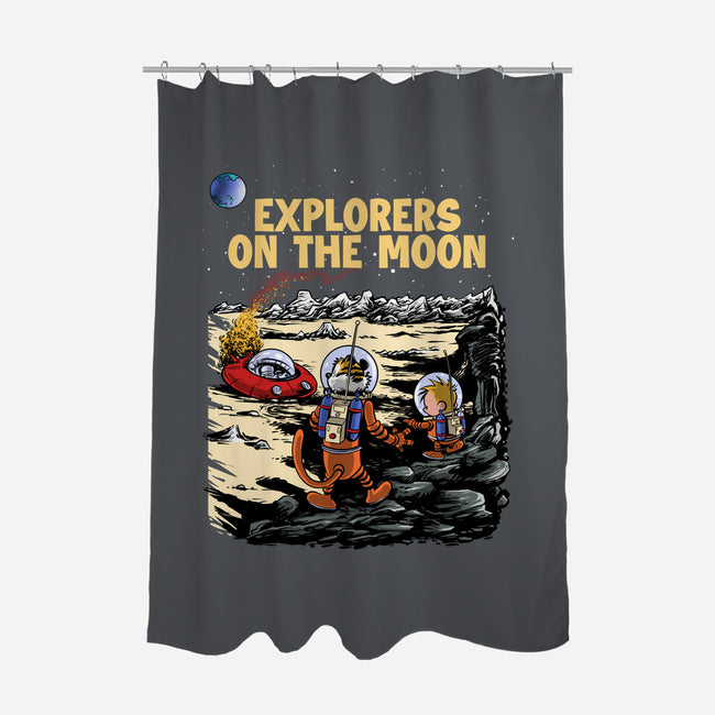 Explorers On The Moon-None-Polyester-Shower Curtain-zascanauta