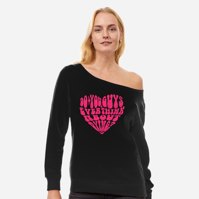 Think About Dying-Womens-Off Shoulder-Sweatshirt-estudiofitas