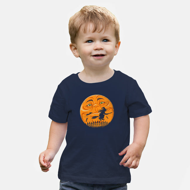 Witchy Moon-Baby-Basic-Tee-kennsing