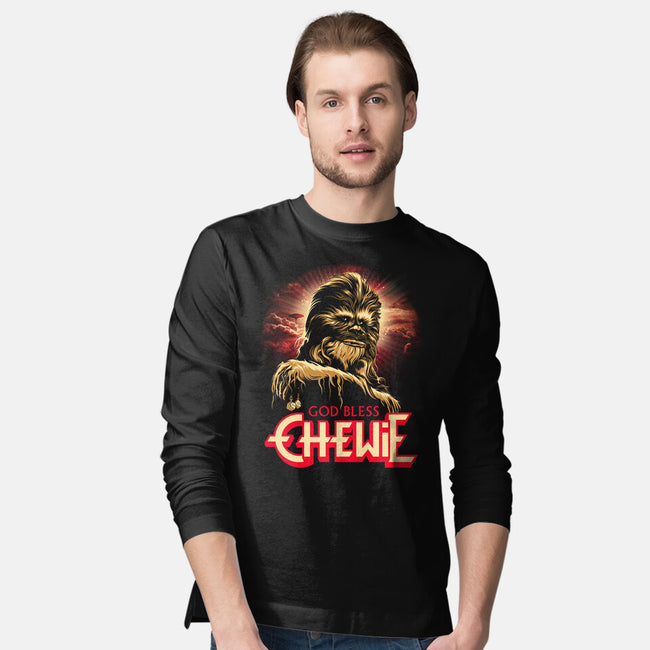 God Bless Chewie-Mens-Long Sleeved-Tee-CappO