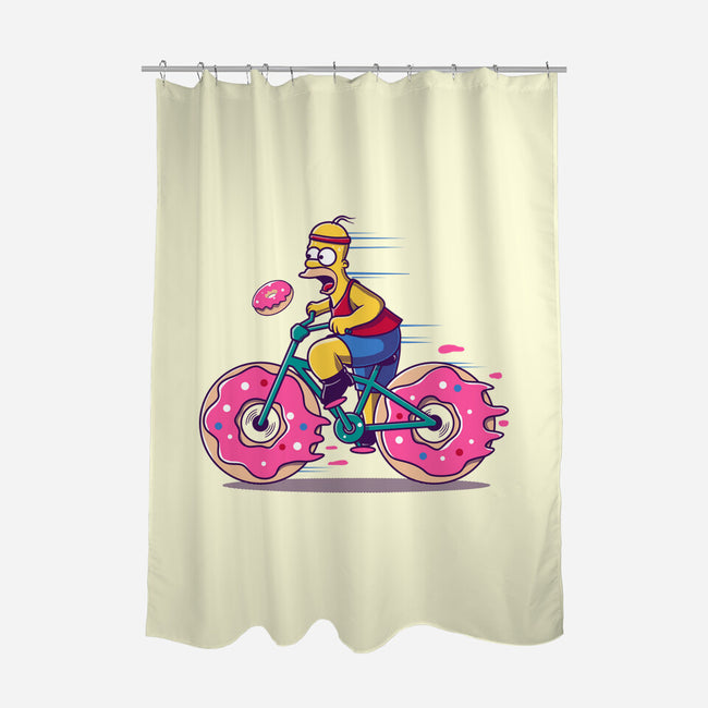 Donut Cycling-None-Polyester-Shower Curtain-erion_designs