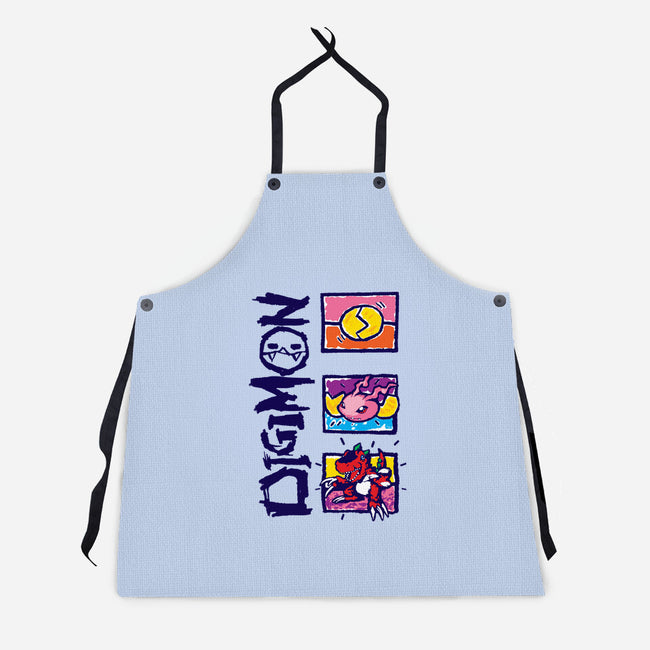 Digital Monsters-Unisex-Kitchen-Apron-dalethesk8er