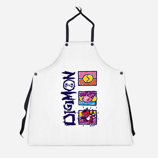 Digital Monsters-Unisex-Kitchen-Apron-dalethesk8er