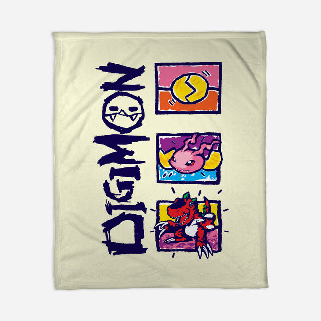 Digital Monsters-None-Fleece-Blanket-dalethesk8er