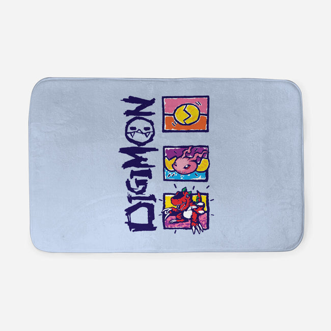 Digital Monsters-None-Memory Foam-Bath Mat-dalethesk8er