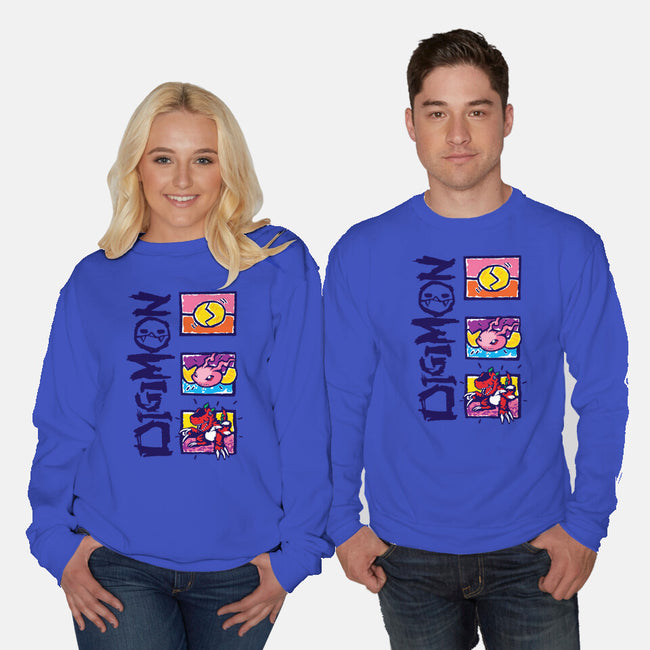 Digital Monsters-Unisex-Crew Neck-Sweatshirt-dalethesk8er