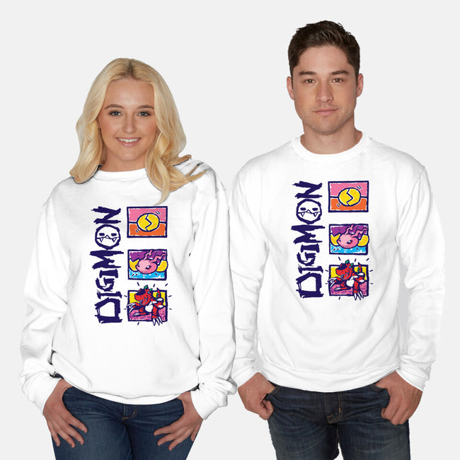 Digital Monsters-Unisex-Crew Neck-Sweatshirt-dalethesk8er