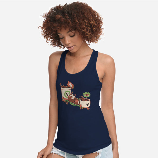 Coffee Rescue-Womens-Racerback-Tank-tobefonseca