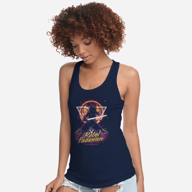 Retro Rebel Padawan-Womens-Racerback-Tank-Olipop