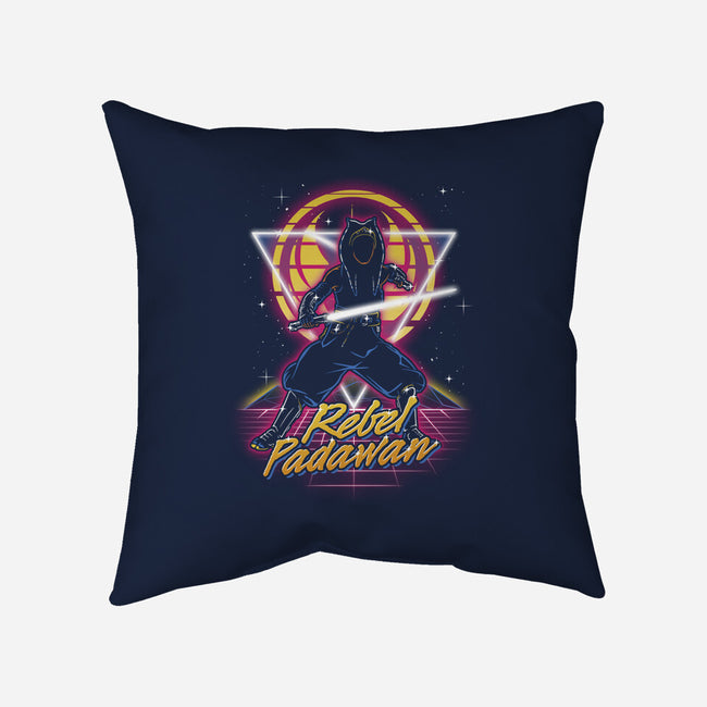 Retro Rebel Padawan-None-Removable Cover-Throw Pillow-Olipop