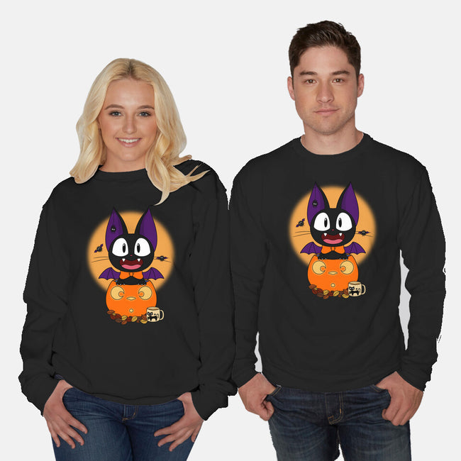 Spooky Jiji-Unisex-Crew Neck-Sweatshirt-Alexhefe