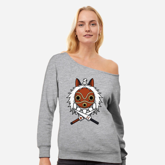 Forest Protector-Womens-Off Shoulder-Sweatshirt-pigboom