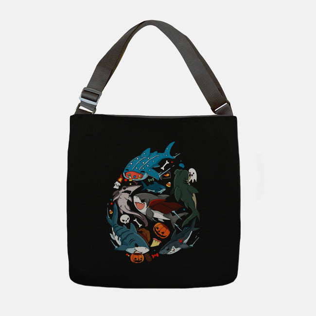 Halloween Sharks-None-Adjustable Tote-Bag-Vallina84