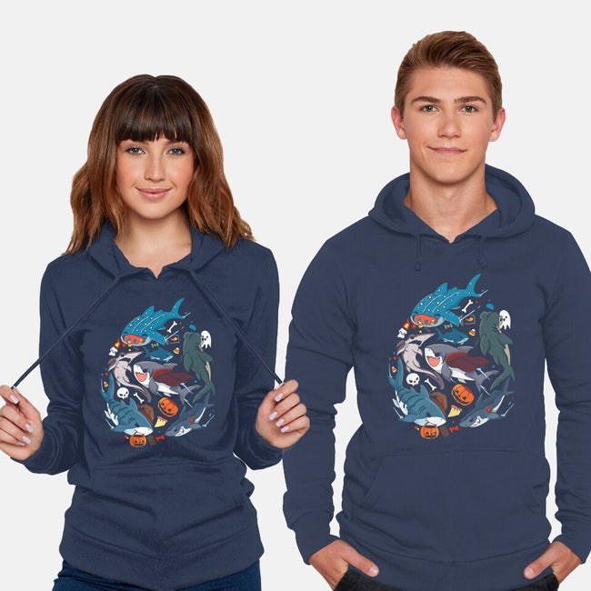 Halloween Sharks-Unisex-Pullover-Sweatshirt-Vallina84